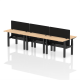 Rayleigh Back-to-Back 6 Person Slimline Height Adjustable Bench Desk